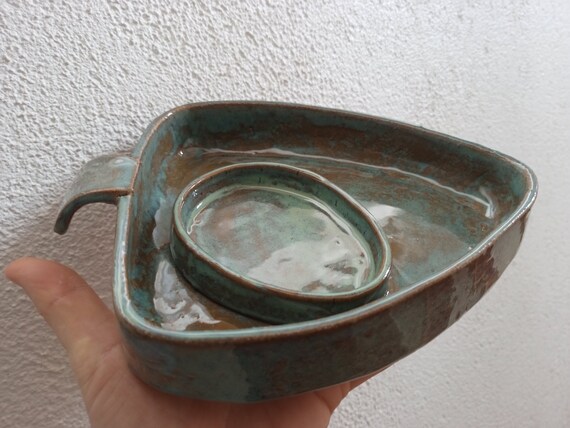 Ceramic decorative serving plate gift table decoration handmade in Germany