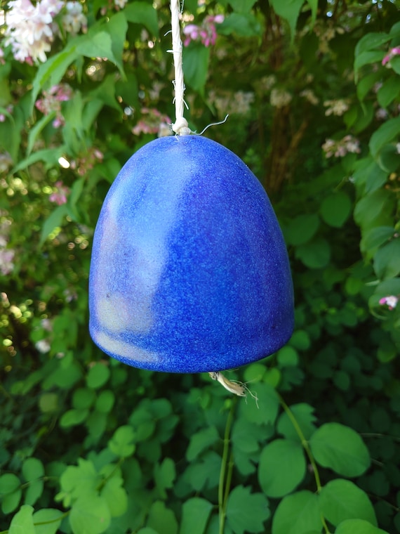 Bird food bowl, suet ball device, handmade in Germany, high-fired ceramic, glazed