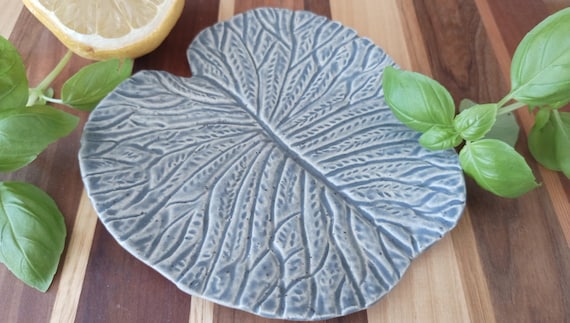 grey glazed leaf bowl made of clay ceramic bowl leaf bowl handmade handcraft handmade stoneware