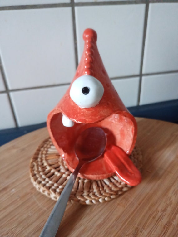 Spoon Monster Spoon Holder Coaster Kitchen Gift Ceramic Serving Plate