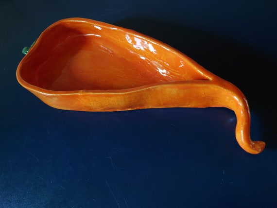 Ceramic Decorative Serving Plate Bowl Paprika Handmade in Germany Easter Gift