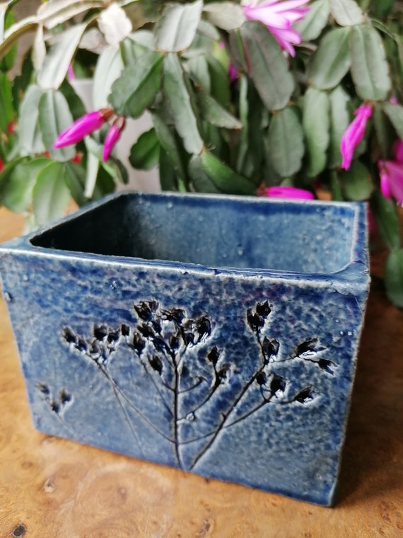 Vase storage box planter pen holder cosmetic box ceramic handmade pottery
