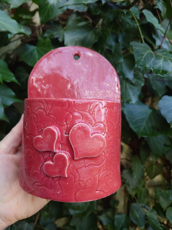 Wall vase, ceramic, ceramic container, garden decoration, home decoration. Handmade in Germany