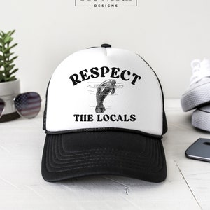 Manatee Hat Respect The Locals Ocean Inspired Style Mermaidcore Trucker Hat Protect The Locals Manatee Mothers Day Gift Fathers Day Gift