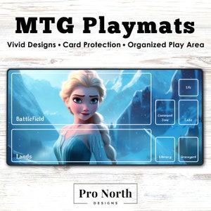Princess Mtg Playmat With Zones, Tcg Playmat, Mtg Accessories, Playmat Without Zones, Deskmat, Mtg Gift Custom Playmat, Rpg Card Games Mat