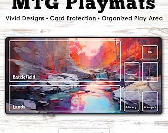 Rocky Mtg Playmat With Zones, Tcg Playmat, Mtg Accessories, Playmat Without Zones, Deskmat, Mtg Gift Custom Playmat, Rpg Card Games Mat
