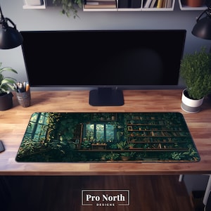 Cottagecore Desk Mat, Green Witchy Desk Mat, Lofi Deskmat, Whimsigoth Decor, Plant Lover, Gaming Setup, XL Mousepad, Desk Décor Aesthetic