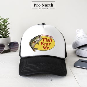 Women Want Me Fish Fear Me Custom Trucker Hat Fish Hat Funny Prank Fishing Gifts Birthday Gift For Him For Fishing Bass Fisherman Lake Hat