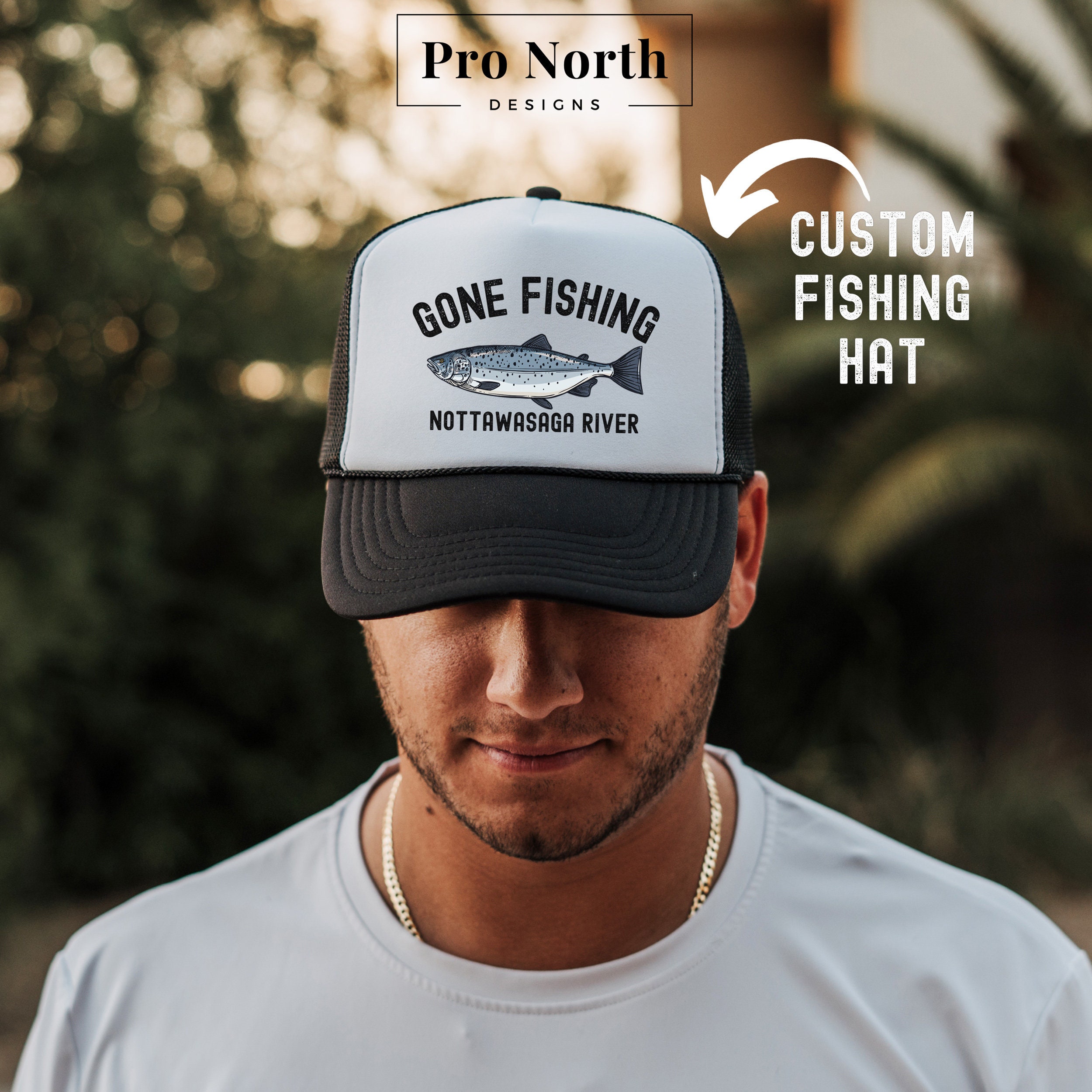 Custom Fish Hat Fishing Gifts For Dad Lake Bass Fly Fishing Salmon Creative  Personalized Gifts Fathers Day Gift Lake Tahoe Winnipesaukee Hat