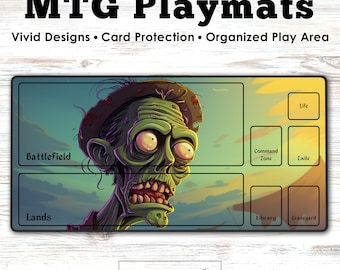 Zombie MTG Playmat, Weirdcore Deskmat, Whimsigoth décor, Grunge, Gaming Setup, XL Mouse Pad, Game Playmat, pcg Playmat, mtg Playmat, TCG Mat