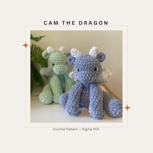 Cam the Dragon -- Crochet Pattern Digital PDF