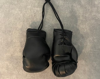 Car small mini black boxing gloves