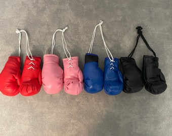 Mini Boxing Gloves Miniature Punching Gloves of car - car rear view mirror boxing gloves -boxingg gloves eco leather pendant for - car decor