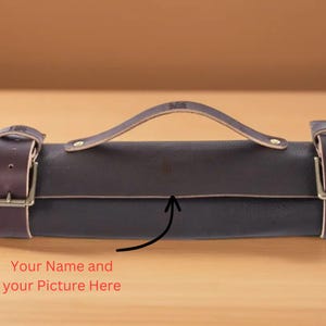 Personalization Handmade Leather Chef Roll , Leather knife roll