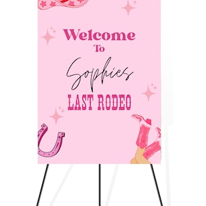 Last Rodeo Hen Party Welcome Sign Personalised - DIGITAL FILE