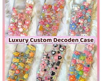 Luxuriöse, individuell gestaltete Decoden-Handyhülle – Japanische Handarbeit im Kawaii-Stil (für jedes Handymodell)