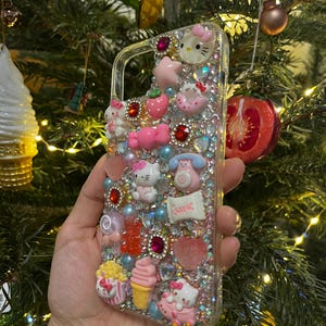 Funda para iPhone 15/14+ Hello Kitty Precio especial de liquidación por exceso de inventario – Funda para teléfono Kawaii Deco imagen 8