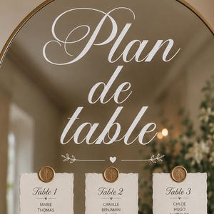 Sticker "Plan de table" Titre  - tous support - mariage