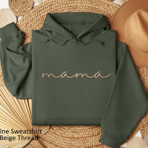 Embroidered Personalized Mama Sweatshirt, Mother's Day Gift, New Mom Gift, Minimalist Cool Mom Sweater, Women 124