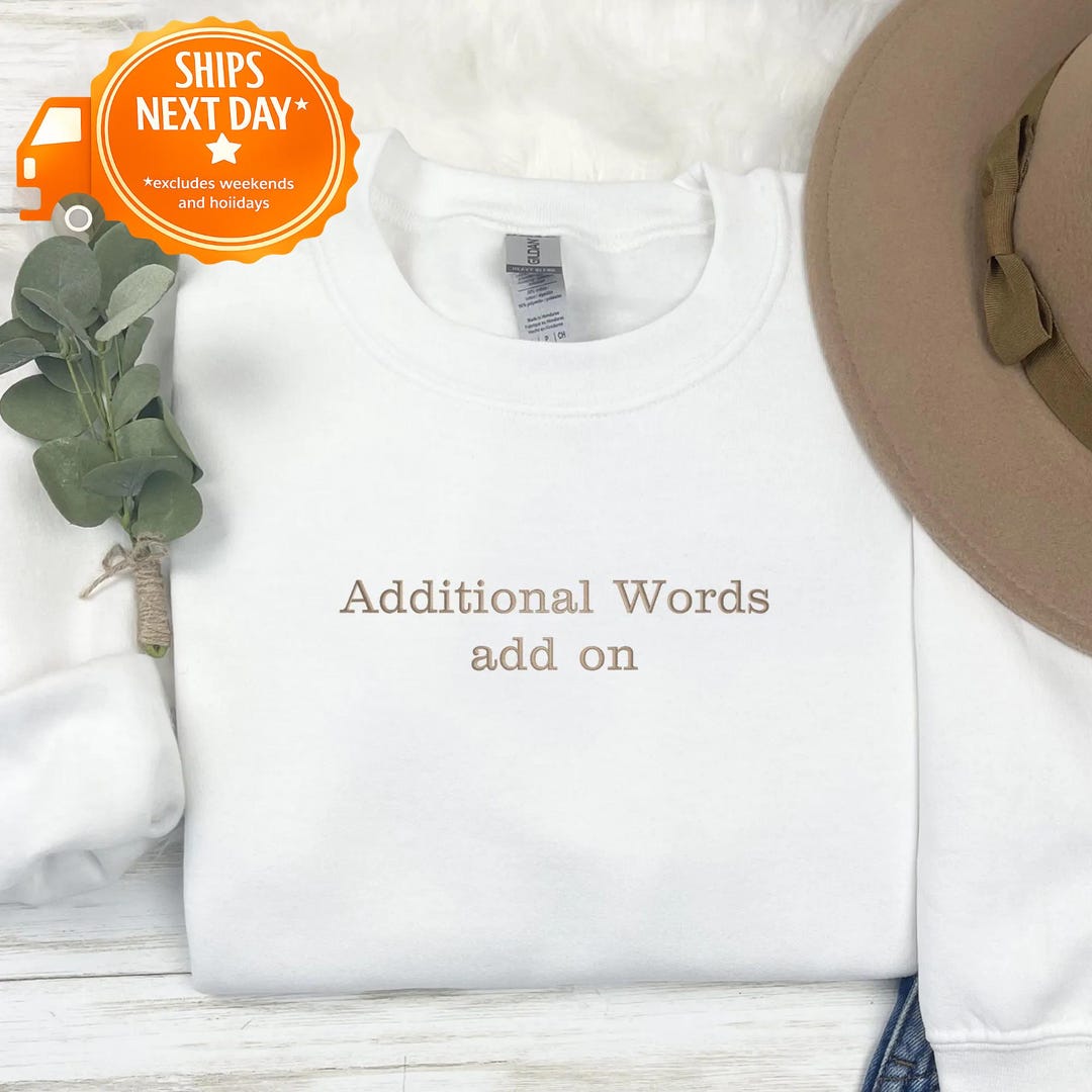 Additional Words Add On. Custom Sweatshirt - Etsy