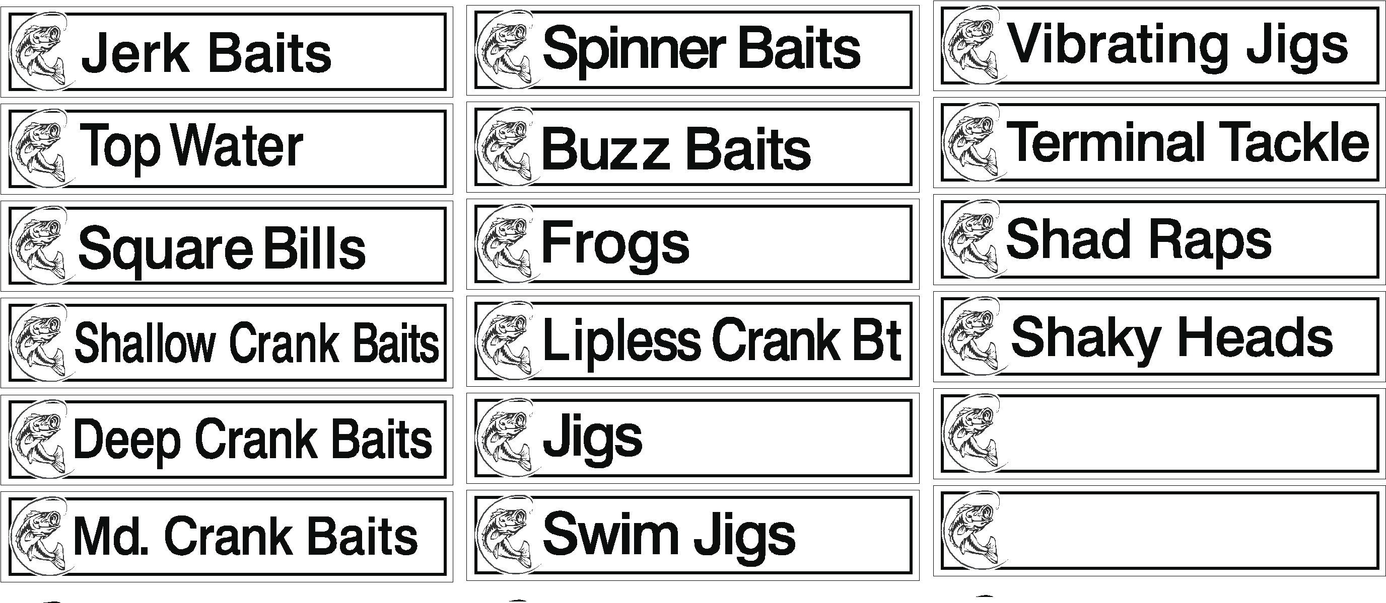 Tackle Box Labelslabels for Fishing Lurespermanent Outdoor Labels for
