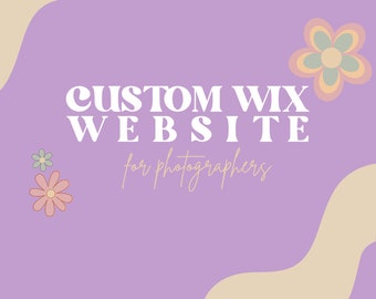 Custom Wix Website Design for Photographers | 5 Pages Included