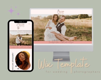 Wix Website Template for Wedding Photographers - Photography Website - Wix Website Template - Creative Wix Template - Funky Bobo Website