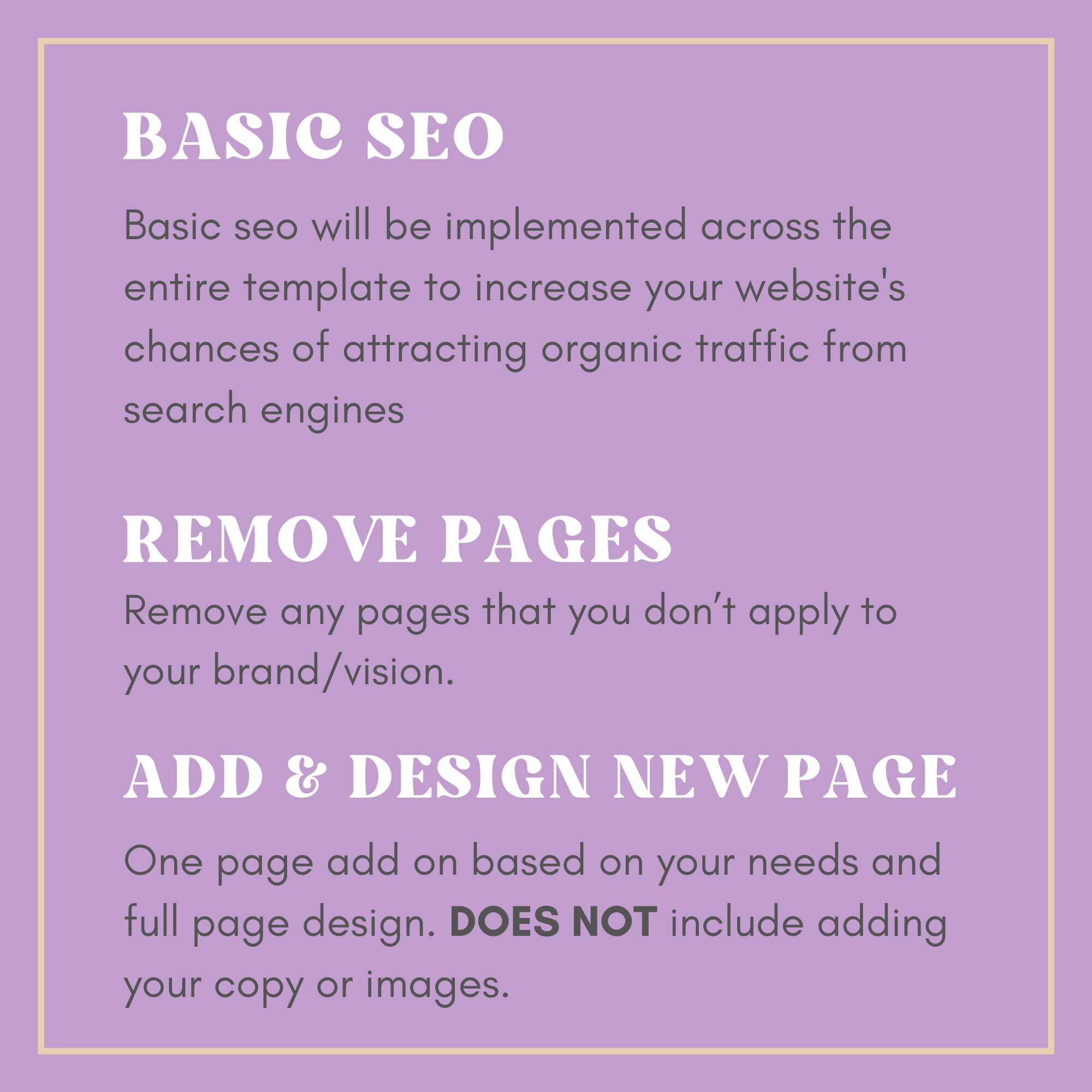 Customizations for Wix Templates Etsy