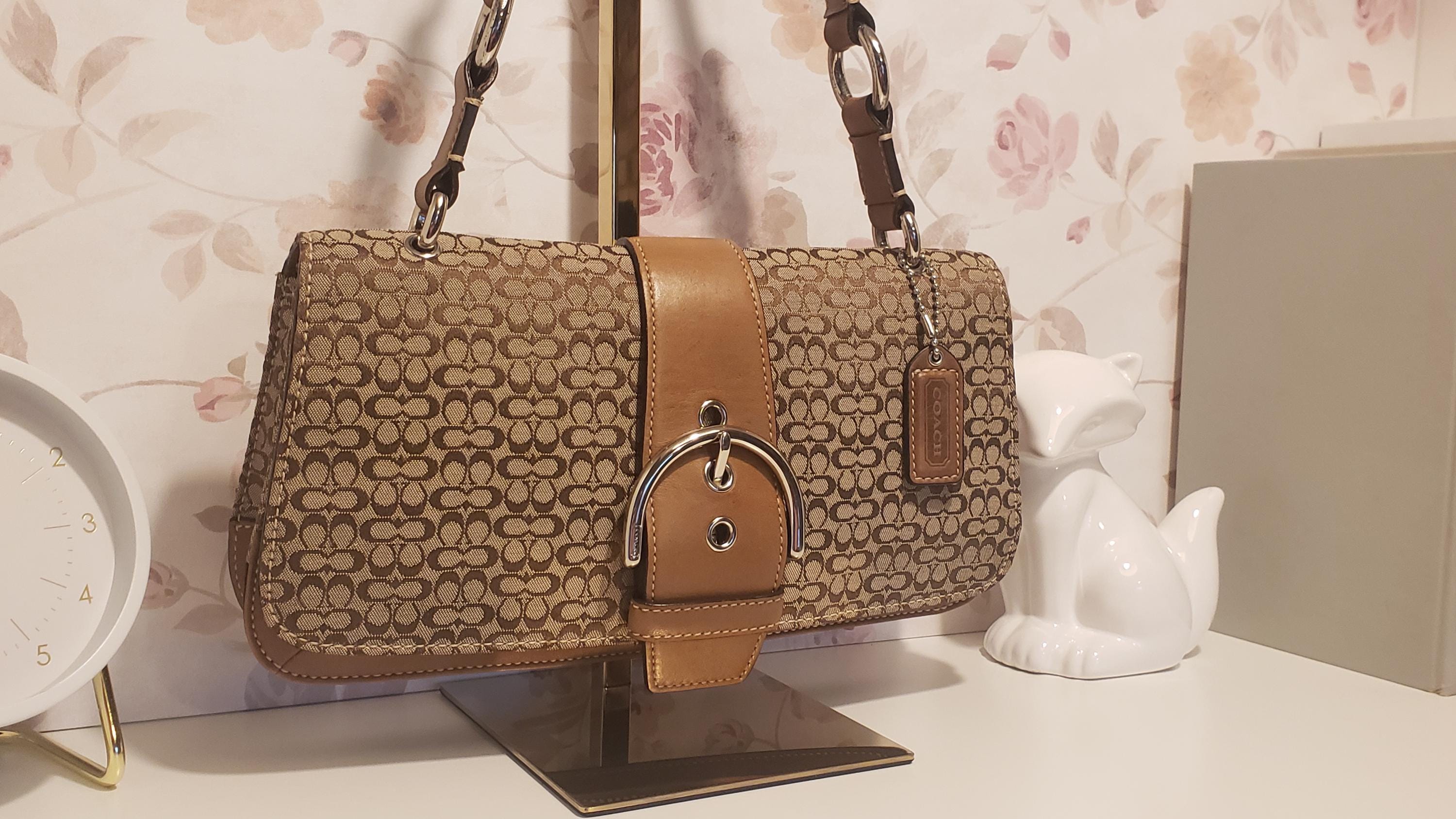 バッグ Coach Soho Optic Signature Hand Bag Vintage COACH Iconic