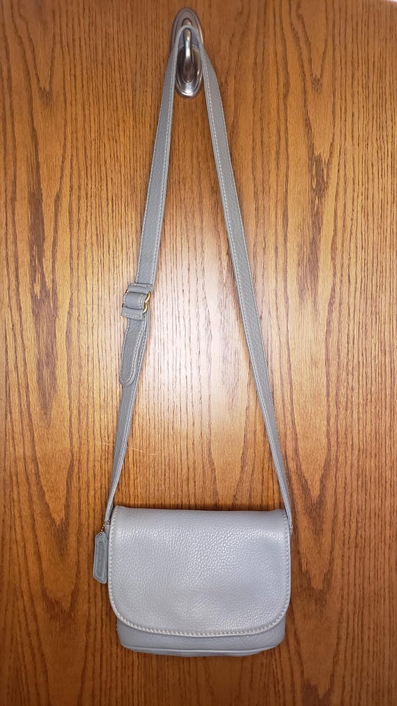 Vintage COACH Y2K Sonoma Small Flap Pebbled Leather Aqua Seafoam