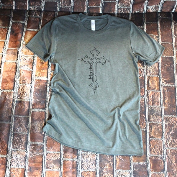 Mended Cross T-Shirt (green)