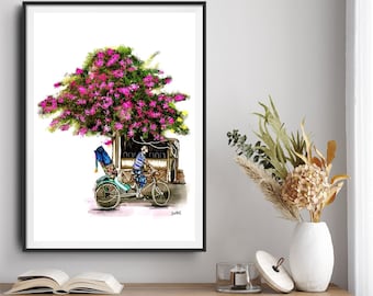 Rikshaw: Dhakar Chaka | Wall Art Print | Bangladesh