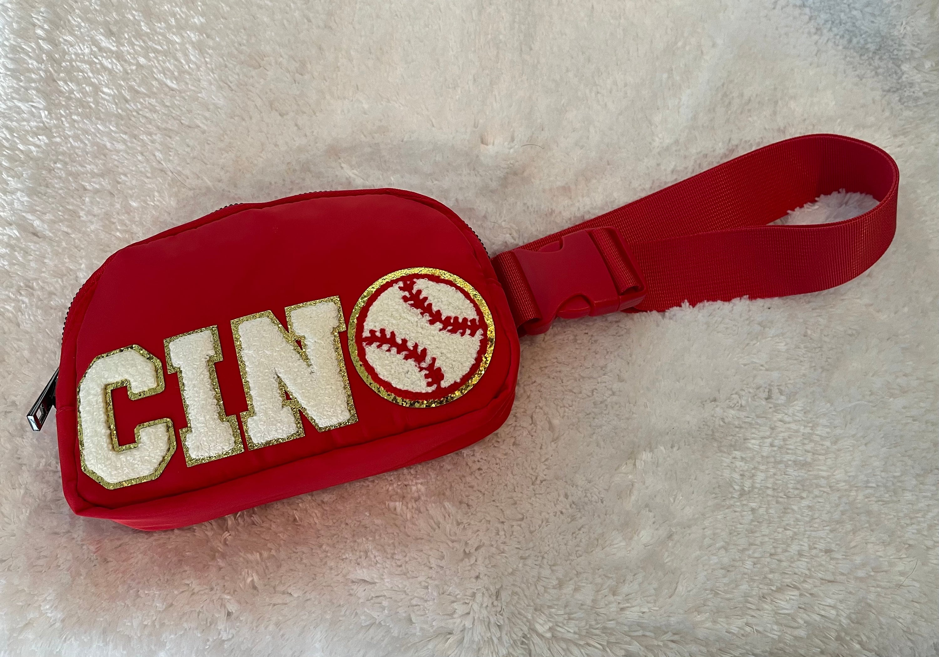 Baseball Inspired Monogram Crossbody Bag | Stadium Approved Belt Bag | Waterproof Shoulder Bag | Custom Sports Fanny Pack