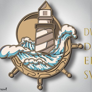 Lighthouse Multilayer Svg,Lighthouse laser cut,Paper cut,Lighthouse 3d mandala ,Lighthouse  cnc,Lighthouse Plywood cut,Lighthouse Home decor