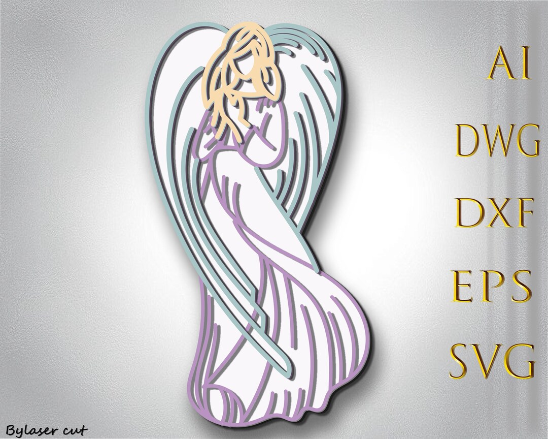 Angel Multilayer Svg,laser Cut,paper Cut File,for CNC Router,3d Layered ...
