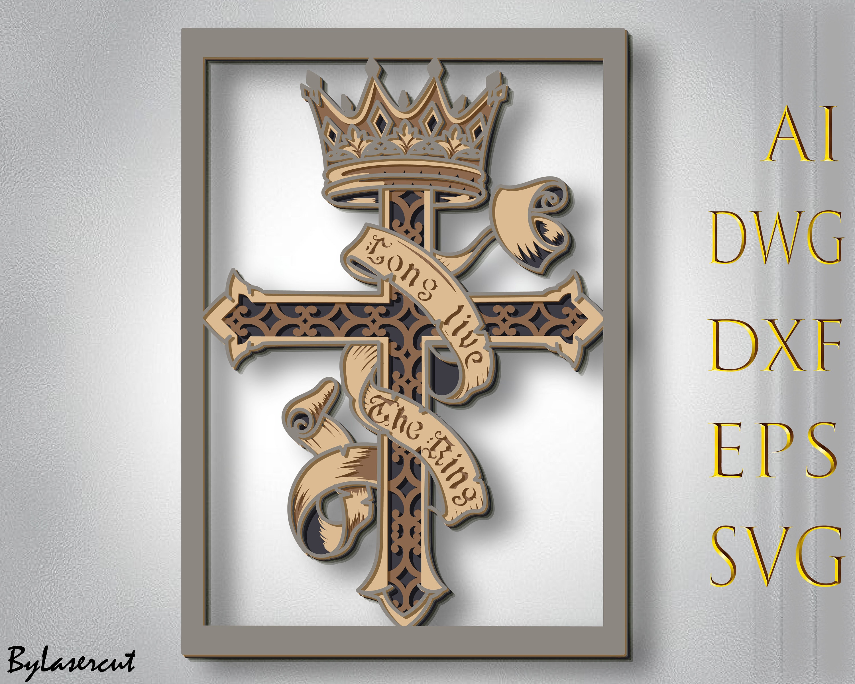 Cross Multilayer Svg,Cross 3D Layer Svg ,Laser Cut,Paper cut, DXF,Cross  mandala wood cut,Cross  Lightburn,Svg Files,Cross Home Decor