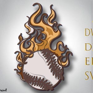 BaseBall strato 3D, BaseBall multistrato, BaseBall compensato tagliato, BaseBall svg, BaseBall taglio laser, BaseBall dxf, BaseBall stencil, BaseBall cnc