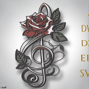 Musique multicouche Svg, partition 3D, calque Svg, découpe laser, papier découpé, musique DXF, musique pour CNC, musique mandala découpée sur bois, musique Lightburn, fichiers Svg