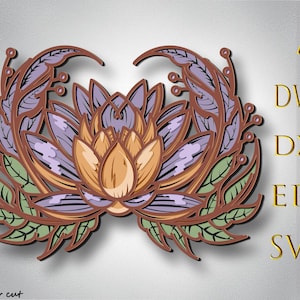 Lotus 3d Mandala SVG Files, Flower Multilayer Papercraft Files for Cricut, Layered Svg Files for Laser CNC Router, 3D Layered Cardstock Svg
