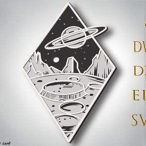 Space Multilayer svg, Space 3d Mandala, Laserschnitt, Papierschnitt, Sperrholzschnitt, SVG-Dateien, DXF-Vorlagen für CNC-Fräser, Space Wandkunst