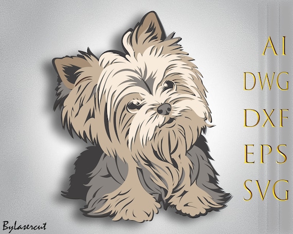 Yorkshire Terrier Multilayer SVG,Laser Cut,Paper Cut File,CNC,3D Mandala,Plywood Cutting