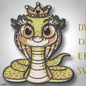 3D Snake Multilayer Svg, 3D Layer Snake, Laser Cut, Paper cut, Eagle DXF, Snake para Cnc, Snake mandala wood cut, Snake Lightburn, Plywood cut