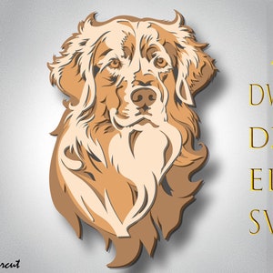 Golden Retriever Hund Multilayer-Svg, Hund Laserschnitt, Hund Papierschnitt, Golden Retriever Hund 3D Mandala, Hund Cnc, Hund Sperrholz geschnitten, Wohnkultur