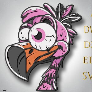 Flamingo 3D Multilayer svg,Flamingo Laser Cut,Papierschnitt,Eagle DXF,Flamingo für Cnc,Flamingo Mandala Holzschnitt,Flamingo Lightburn,