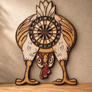 Chicken darts multilayer SVG, Laser cut ,Paper cut file,For CNC,Mandala,Digital Template