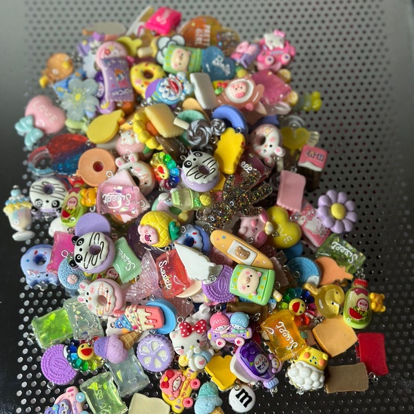 10, 25, 50, 100 Piece Mixed Charms for bracelet making, Wholesale Assorted Charms   Random Charm,Pendants, Grab bag of charms, Resin charms