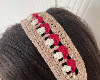 Crochet Mushroom Headband Pattern, PDF Tutorial (eng)
