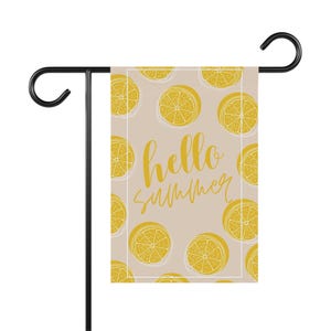Lemon Hello Summer Mini Garden Flag