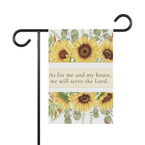 Gartenfahne, Schriftzitatbanner, religiöse Hausfahne, Serve the Lord Prayer Außenschild, Home Decor