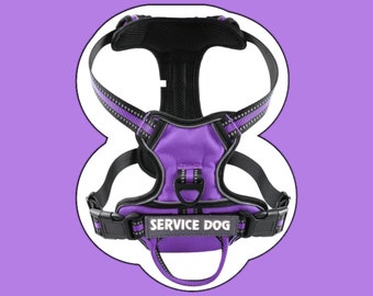 Luxury No-Choke Dog Harness: Adjustable XS to XL, Ideal for Service Dogs. Customizable with Name & ID Tags, Reflective for Safety | Shop Now